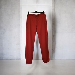 Women's Y2Y Adjustable Tie,Red-Black Elastic Waist Back Cover-Up Pants Soft